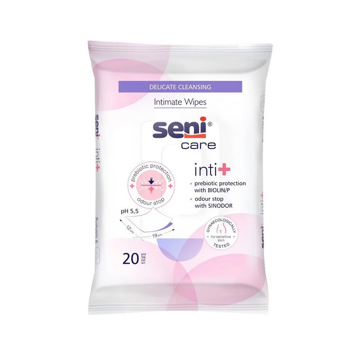Seni Care inti+ Chusteczki do Higieny Intymnej (20 szt.) | pH 5,5