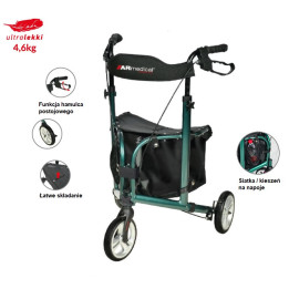 Balkonik Trójkołowy Armedical SUPER LIGHT z Siedziskiem | Aluminiowy