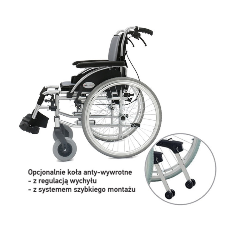 Armedical ERGONOMIC Wózek Inwalidzki Aluminiowy | Ultra-lekki