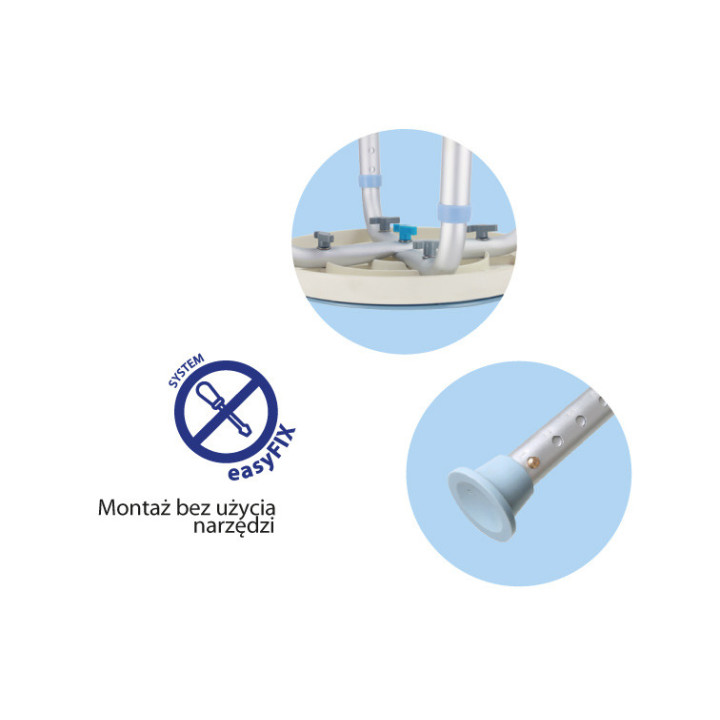 Armedical Taboret Prysznicowy Obrotowy 360° | Aluminiowy & Regulowany